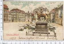 Postcard 1900 greeting from Vienna at the court