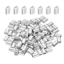 Pack of 200 Aluminum Crimping Loop Sleeve 1/16" 1.5mm Cable Ferrule Silver
