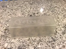 Kraft Velveeta 2lb Cheese Keeper Vintage Clear Sheer Storage Container Box USA