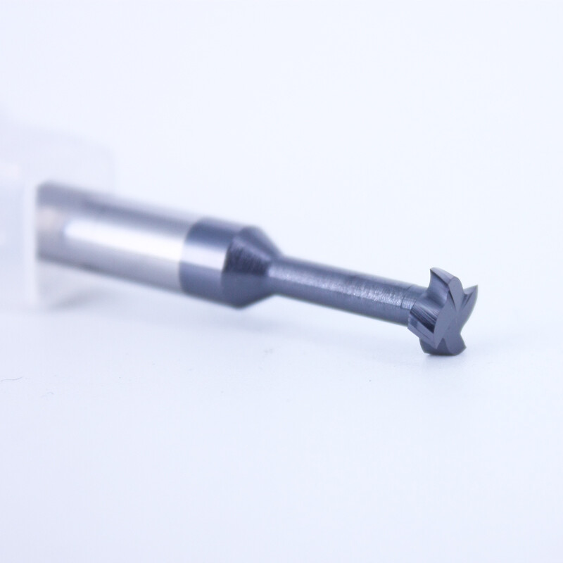 HRC55 TiAlN Coated T Slot Keyseat End Milling Cutter Solid Carbide 3mm