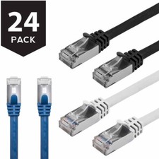 Cat7 Shielded Ethernet Network Patch Cable Category 7 RJ45 26 AWG 24-Pack 
