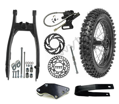  90/100-14 Rear Wheel Tire Rim Swing Arm kit Pit Bike Apollo SSR Thumpstar 125cc