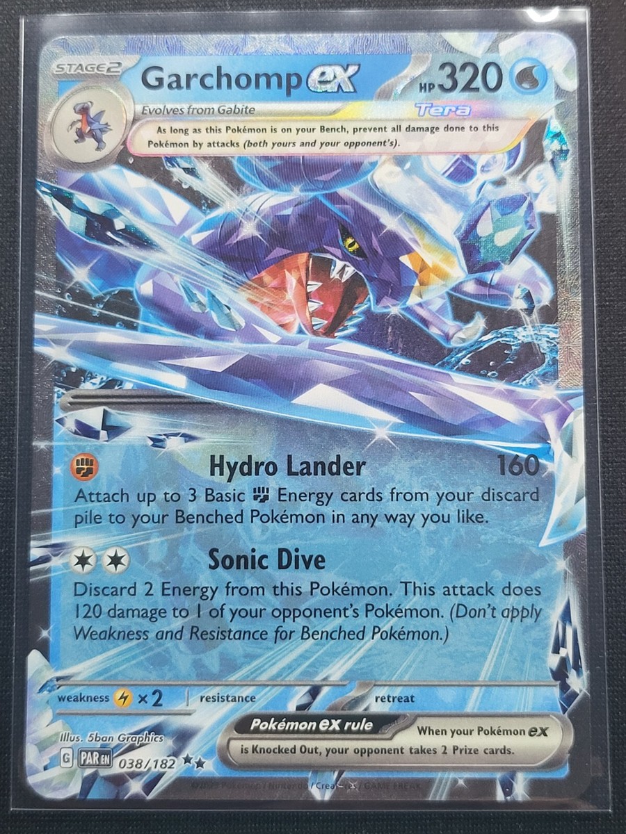 Garchomp ex 038/182 (Double Rare) Paradox Rift Near Mint Pokemon