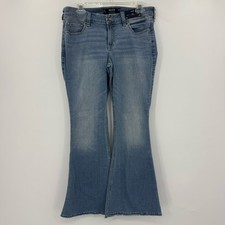 Hollister Womens High Rise Flare Jeans Size 10/30 Short Stretch Denim Boho 90s