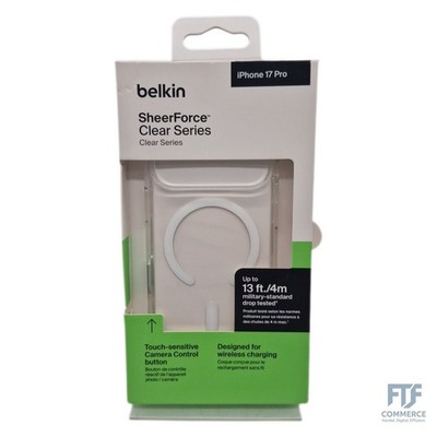 Belkin SheerForce Clear MagSafe Kompatible Handyhülle iPhone 17 Pro Hülle, Schla
