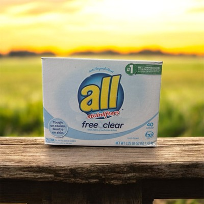 #ad ALL Stainlifters Powder HE Laundry Detergent Free and Clear 52 Oz 40 Loads $44.88