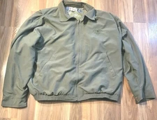 Hawaiian Tropic Dad Jacket Mens 2XL Olive Green Lined Lightweight Retro Style