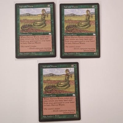 3 Harvest Wurm Weatherlight MTG 