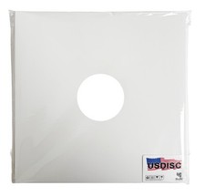 USDISC Record Jackets 12", LP, Cardboard, 350g Center Hole White Lot