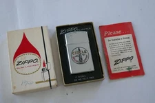 Vintage Zippo Lighter Slim Gas Oil Circle Drilling Houston Texas High Seas