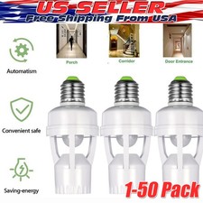 Infrared PIR Motion Sensor E27 LED Light Lamp Bulb Holder Socket Switch 110/220V