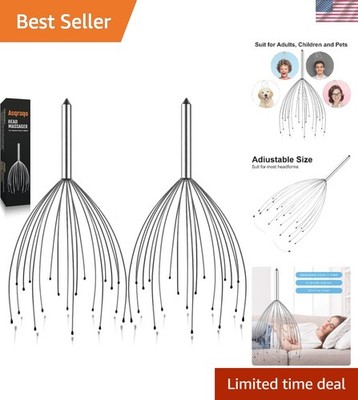 Modern Hand-held 20 Fingers Scalp Massager Set for Tension Relief & Hair Health
