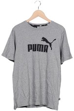 PUMA T-Shirt Damen Shirt Kurzärmliges Oberteil Gr. L Baumwolle Grau #rh6a2e2