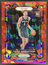 2023-24 Panini Prizm Victor Wembanyama Prizm Red Ice Rookie RC #136 Spurs