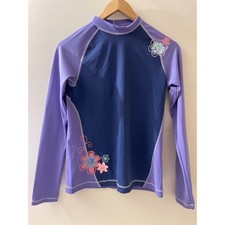 REI Kids Purple Floral Long Sleeve Rash Guard Swim Shirt Beach Outdoors