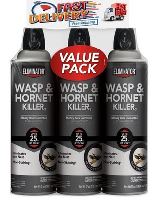 Eliminator Wasp and Hornet Killer Aerosol, 17 Ounces, 3 Pack