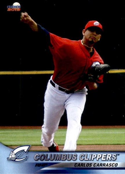 Tarjeta de béisbol 2013 Columbus Clippers Choice #5 Carlos Carrasco Venezuela VZ