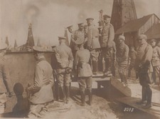 WW1 Wilhelm II Campina Romania inspects oil fields RARE 1917 - Original Photo