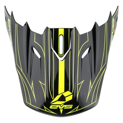EVS Sports H16T5P-VSBKHVY Black/Hi-Viz Yellow Visor for T5 Pinner Helmet