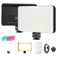 VL120 Video Light,Mini Bi-Color LED Light,Portable Photography Lighting w 6 C...
