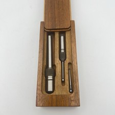 Precise Huffam Wiggler Center Finder Set Vintage Machinist Tool Wooden Box