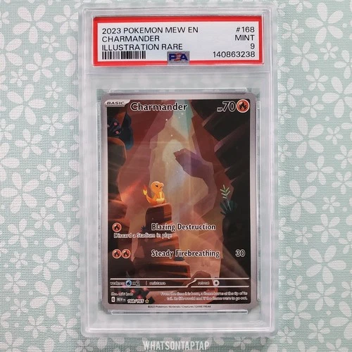 Pokemon Card Charmander 168/165 Secret Rare Scarlet Violet Pokemon 151 PSA 9