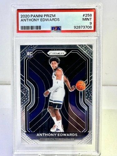 2020-21 Panini Prizm #258 Anthony Edwards PSA 9