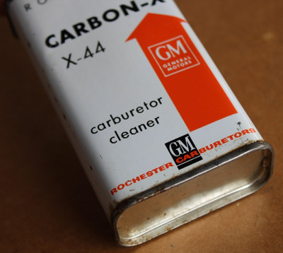 XTRA NICE 1950's GENERAL MOTORS GM CARBON X CARB CLEANER Old 4 oz. Oiler Oil Can