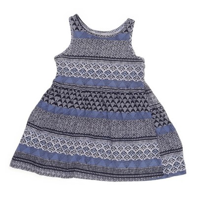H&M, Kleid, Größe: 92, Blau/Weiß/Schwarz, Baumwolle, Sonstiges, Mädchen #z6E
