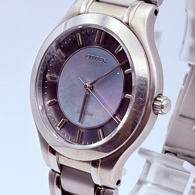 Citizen Exceed Eco-Drive Men Shell Dial Stainless Watch Running