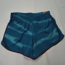 Nike dri-fit running shorts green water pattern built in liner size XL Kids NWT