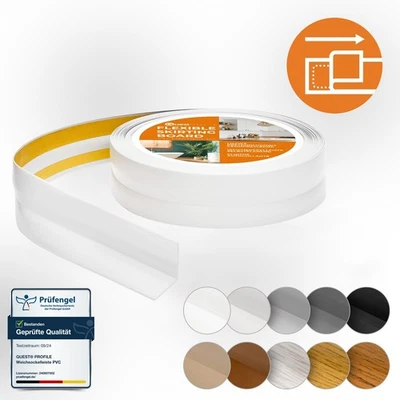 Plinthe souple en PVC 32x23mm 50x20mm auto-adhésive plastique caoutchouc - Photo 1/4