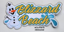 CRAFTECAFE DISNEY BLIZZARD BEACH TITLE premade paper piecing scrapbook PIece die