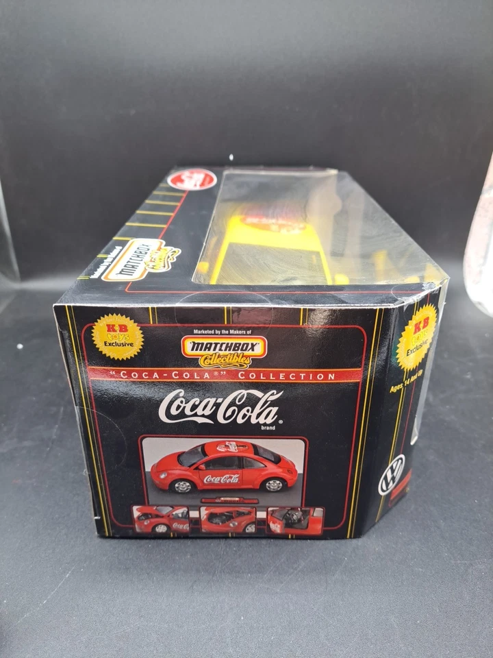 1999 Matchbox Volkwagen VW Beetle  Yellow Coca Cola 1/18 Large Scale 9" - Image 4 of 4