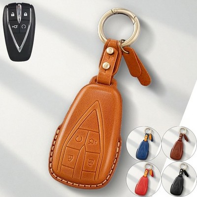 Genuine Leather Car Key Fob Case Cover For Changan CS55 PLUS CS75 PLUS CS35 PLUS