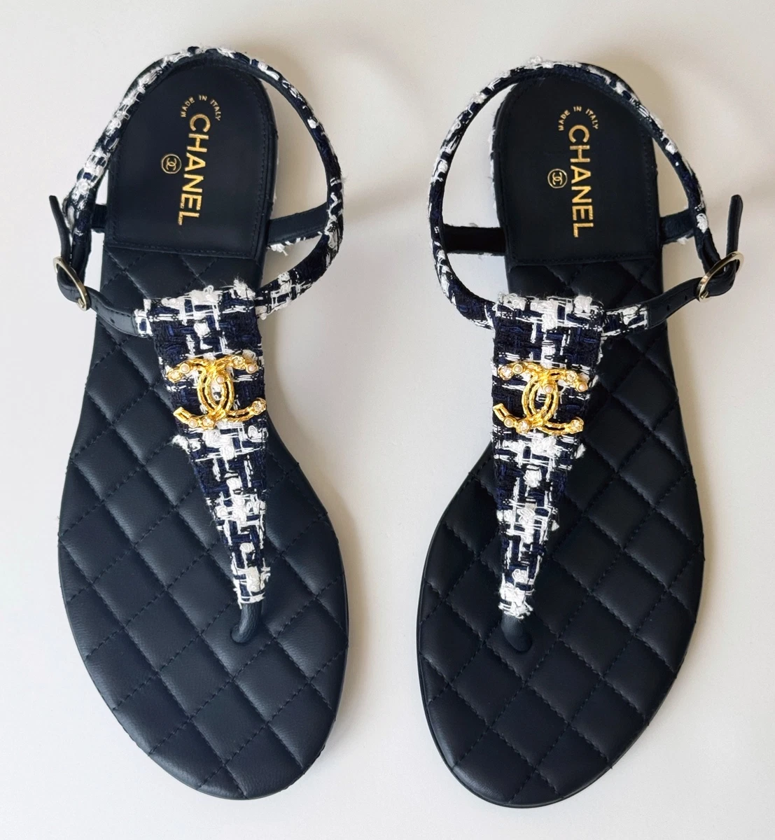 CHANEL Gold Sandals for Women for sale | eBay