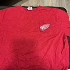 Detroit Red Wings Shirt Xxxl Mitchell And Ness Red