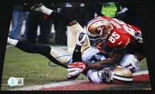Vernon Davis signed 8 x 10, San Francisco 49ers, Maryland, Beckett BAS 4W258312