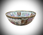 Vintage Chinese Canton Porcelain Hand Painted Bowl