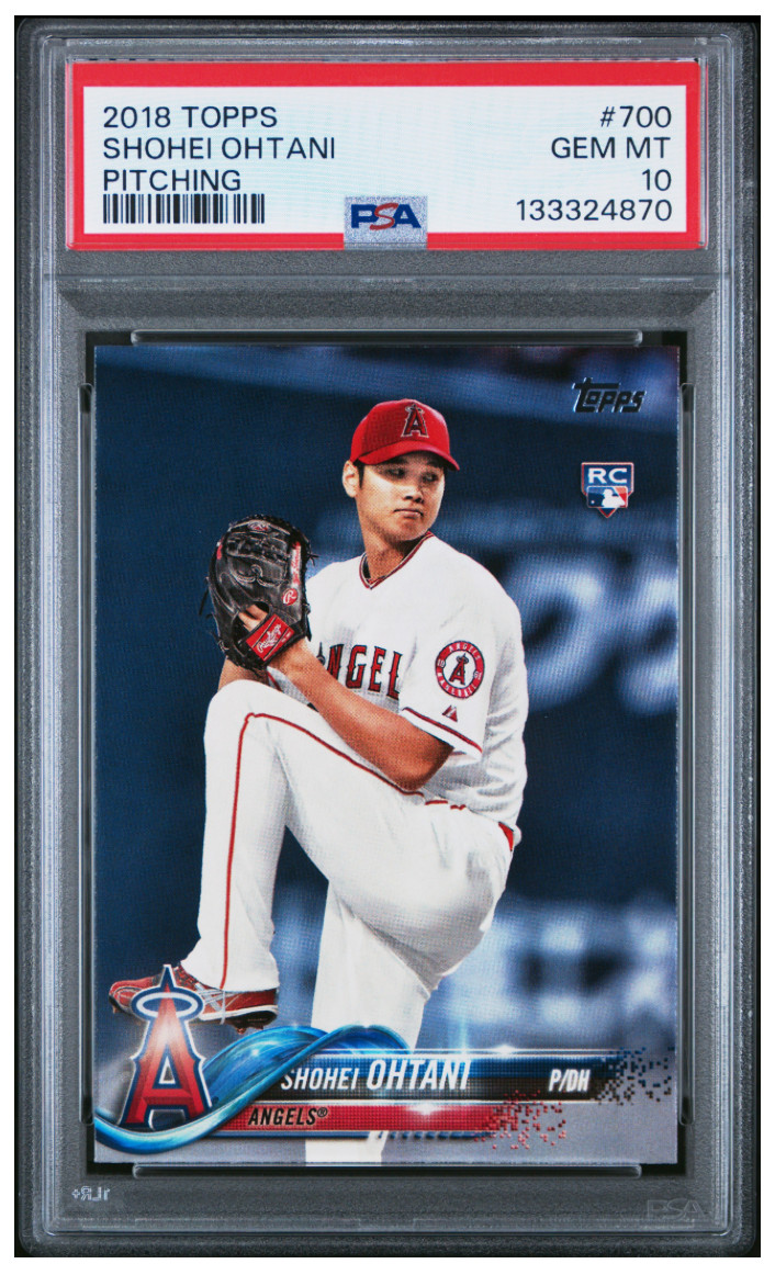 Shohei Ohtani 2018 Topps PSA 10 GEM MINT Rookie Card #700 Pitching Fresh Grade