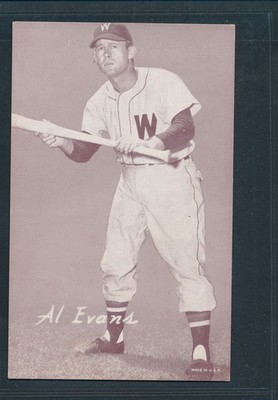 1947-66 Exhibits AL EVANS Washington Senators ~ EX