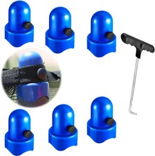 1.5" Diameter Trampoline Enclosure Pole Caps Replacement with 1.5, Blue 6pcs