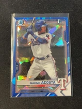 2021 Bowman Sapphire Edition - Chrome Prospects Maximo Acosta #BCP-7 (RC)