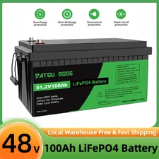 5120Wh 48V(51.2V) 100AH LiFePO4 Lithium Battery 15000+ BMS For Golf Cart RV Camp