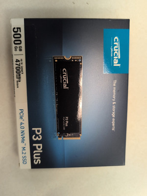 Crucial P3 Plus 500GB PCIe Gen4 3D NAND NVMe M.2 SSD CT500P3PSSD8