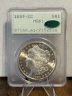1885 CC Morgan Silver Dollar PCGS MS61 Rattler CAC
