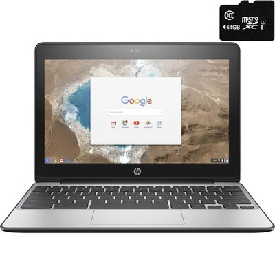 HP Chromebook 11.6'' HD Laptop, Intel Celeron CPU, 4GB RAM, 80GB (16+64) Storage