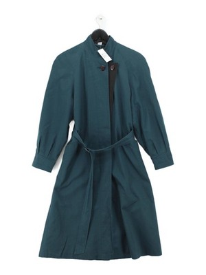 Four Seasons London Damen Mantel UK 8 Grün 100% Nylon Trenchcoat