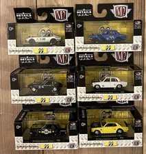M2 Machines Mooneyes Japan Complete Set Of 6 JPN03 w/ Display Box Sleeve New