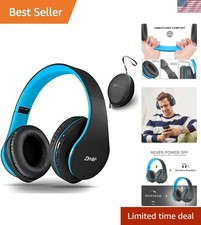 Bluetooth  Wired Headphones with Noise Reduction  Comfort - Black/Blue